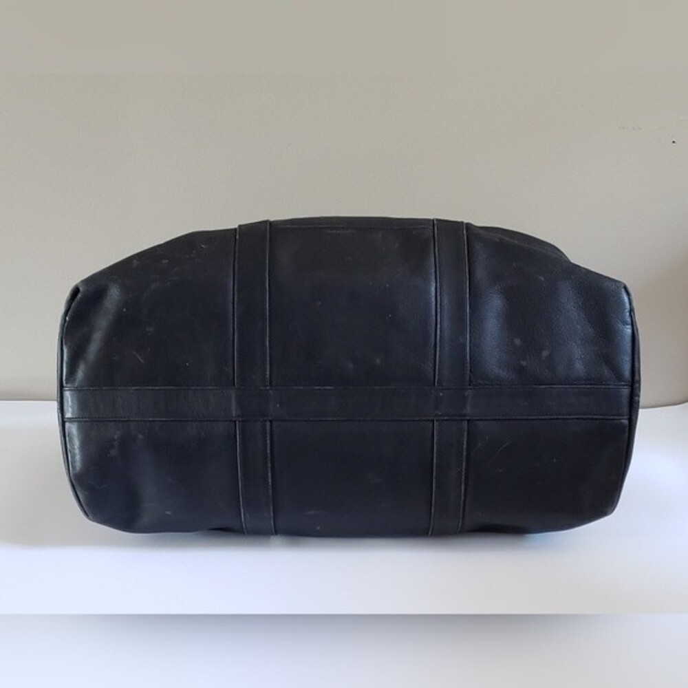 Coach Vintage Cabin Bag Black Leather with Brass Hardware Travel Bag Wee… - Picture 7 of 16
